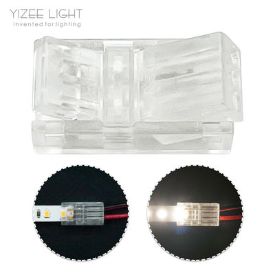 2 Pin SMD LED Strip Connectors Transparent Housing Strip To Wire Connectors