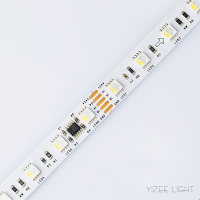 DMX512 การควบคุมเทป LED สีฝัน 24V โปรแกรม 5050 RGB LED Strip