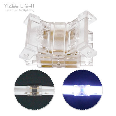 การเชื่อมต่อที่สะดวกสบาย 4 Pin LED Strip Connectors สําหรับ 10mm COB LED Strip