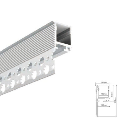 23*20mm อลูมิเนียม ไพสต์ไพสต์ ไม่มีการตัด LED Linear Profile