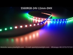 ดิจิตอล RGB LED Strip DMX512 60LEDs / M 12mm 14.4W / M 5050 สีฝัน LED Strip